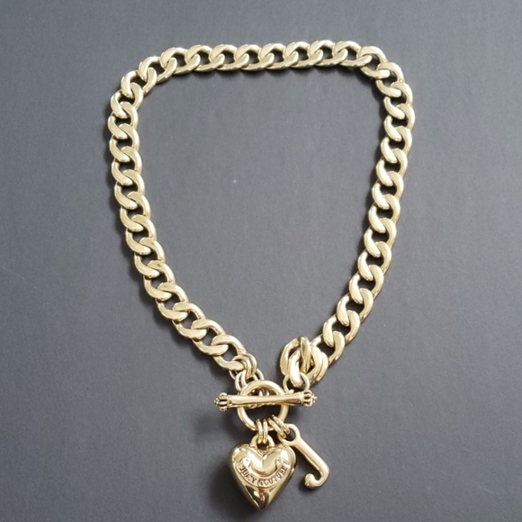 Juicy Couture Jewelry - Juicy Couture Gold Puff Heart Chain Necklace